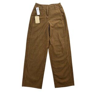Wilfred Free NEW Ascendant Pants Rustical Brown High Rise Straight Leg Pant sz 2